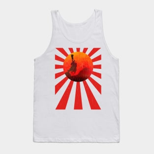 Samurai Rising Sun Flag (vintage look) Tank Top